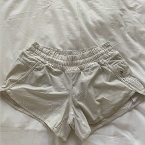 Lululemon white running shorts size 6